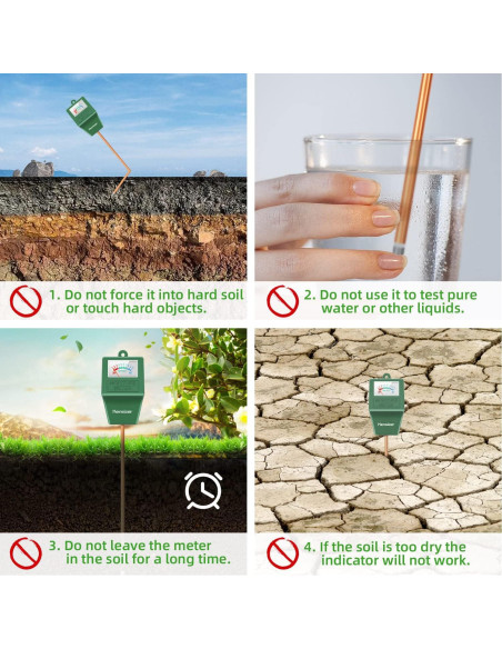 Medidor de Suelo Kensizer Humedad/pH Digital 0,13 kg