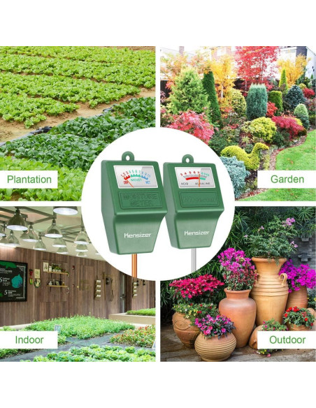 Medidor de Suelo Kensizer Humedad/pH Digital 0,13 kg