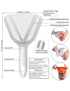 Abre frascos Uinxan para manos débiles, acero inoxidable 2