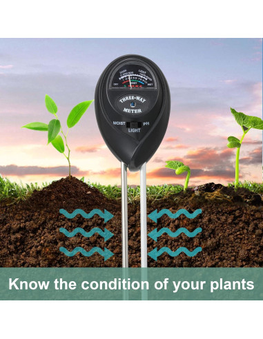 Medidor de Humedad del Suelo 3 en 1 Rngeo - 2 Paquetes