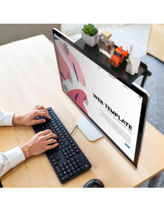 Estante Superior de Monitor wutfuooo 6 Piezas Ajustable Negro 2