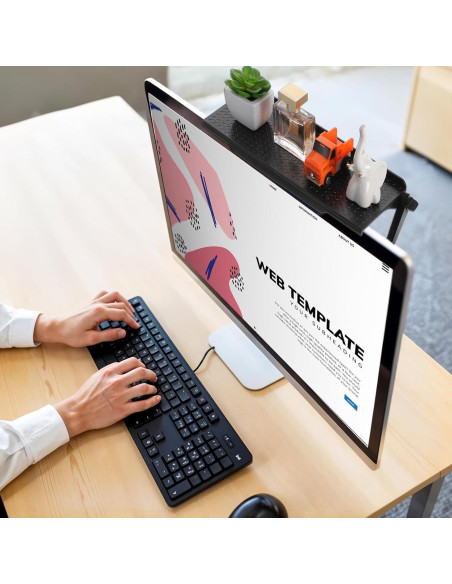 Estante Superior de Monitor wutfuooo 6 Piezas Ajustable Negro