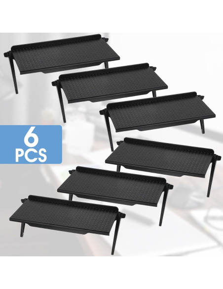 Estante Superior de Monitor wutfuooo 6 Piezas Ajustable Negro