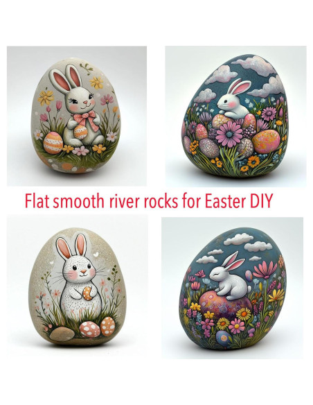 Juego de Pintura en Piedra XSSUUNN con 40 Piedras y 6 Pinceles