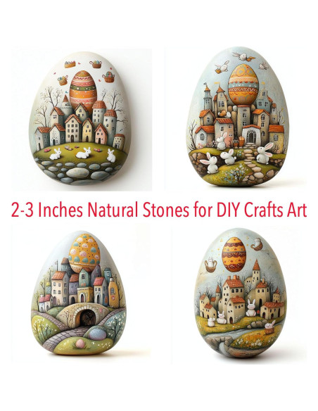 Juego de Pintura en Piedra XSSUUNN con 40 Piedras y 6 Pinceles