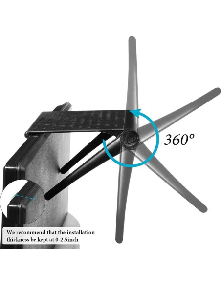Estante Superior Hniuyun para TV y Monitor 2 Piezas Negro