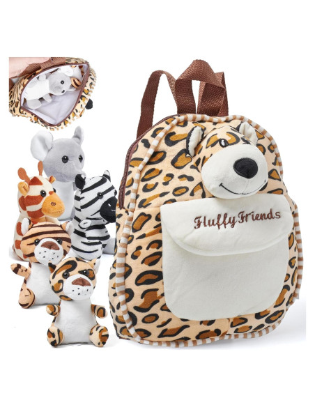 Mochila de Peluche PixieCrush Tigre para Niños 2-4 Años Mochila de Peluche PixieCrush Tigre para Niños 2-4 Años