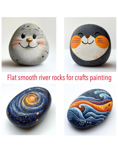 Juego de Pintura en Piedra XSSUUNN con 40 Piedras y 6 Pinceles