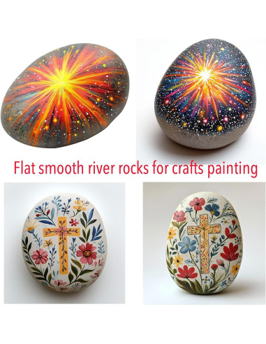 Juego de Pintura en Piedra XSSUUNN con 40 Piedras y 6 Pinceles