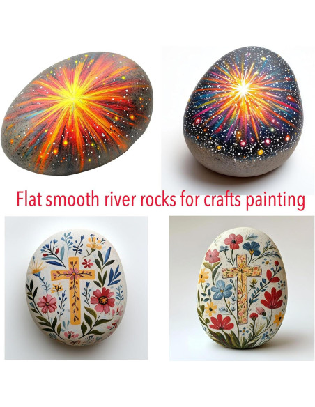 Juego de Pintura en Piedra XSSUUNN con 40 Piedras y 6 Pinceles