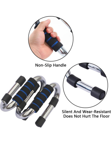 Barras de Flexiones Antideslizantes Lizbin - Soporte Fitness