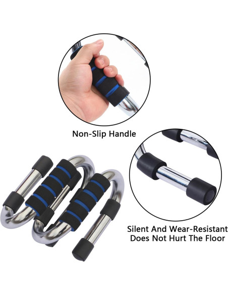 Barras de Flexiones Antideslizantes Lizbin - Soporte Fitness