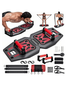 Sistema de Entrenamiento Portátil LAKXSF 9 en 1 con Tabla de Flexiones