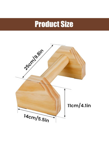 Soporte para Flexiones de Madera VMBQRTI Antideslizante