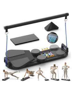 Tabla de Pilates Plegable Canlanmu Negra Multifuncional