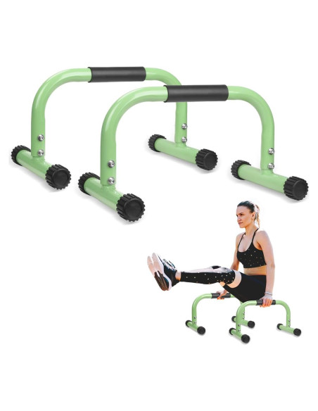 Barras Parallettes AmazeFan Verde para Calistenia 42,67x25,4cm