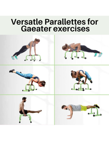 Barras Parallettes AmazeFan Verde para Calistenia 42,67x25,4cm