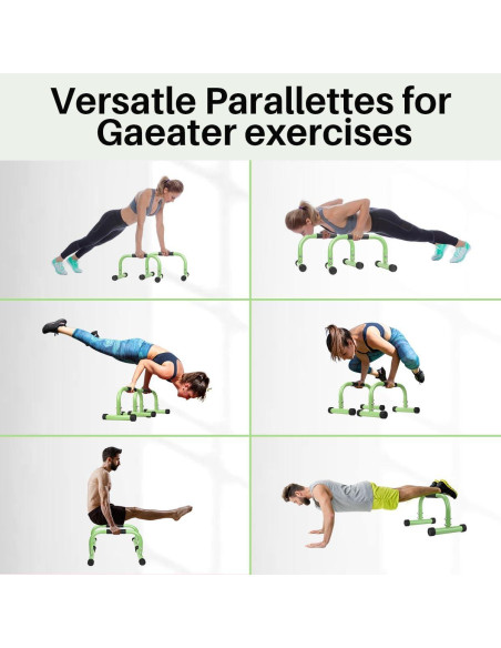 Barras Parallettes AmazeFan Verde para Calistenia 42,67x25,4cm