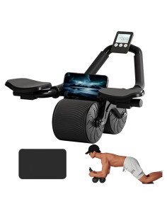 Rodillo Abdominal Pafal con Soporte para Codos y Rebote Automático