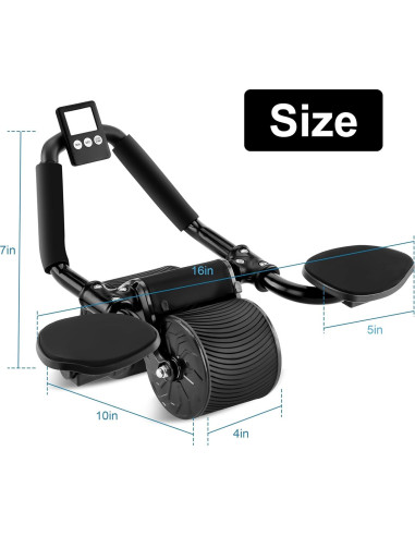 Rodillo Abdominal Pafal con Soporte para Codos y Rebote Automático