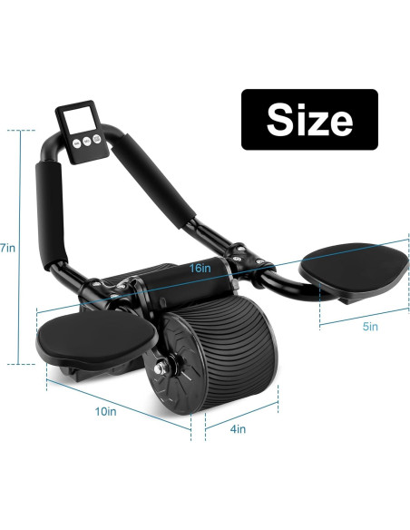Rodillo Abdominal Pafal con Soporte para Codos y Rebote Automático
