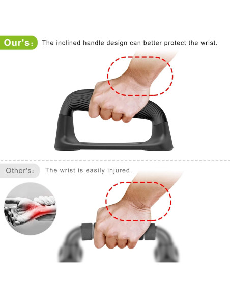 Barras de Flexiones Kipika, Soportes Antideslizantes para Ejercicio