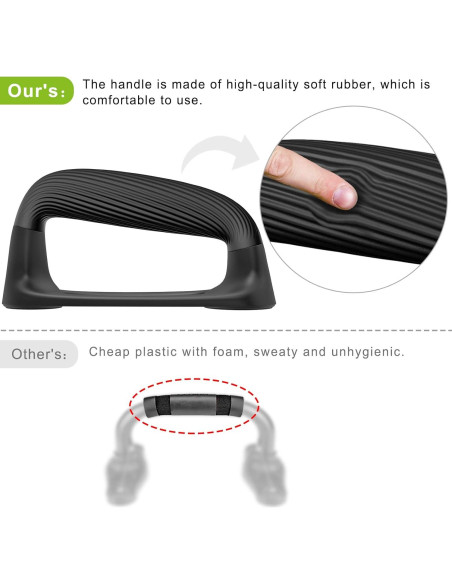 Barras de Flexiones Kipika, Soportes Antideslizantes para Ejercicio