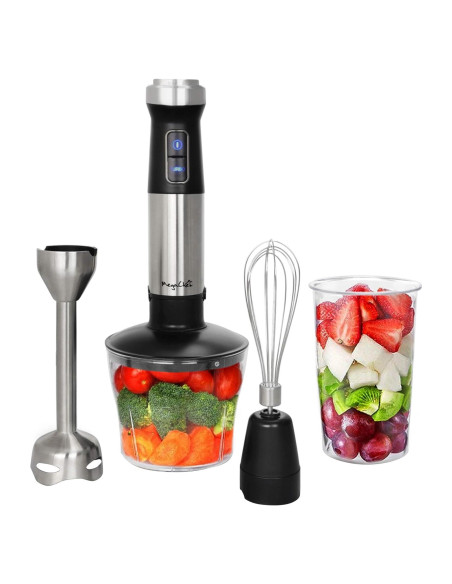 Batidora de Mano Inmersa Megachef MC-158C 4 en 1 300W Plata