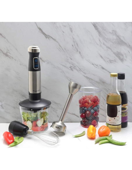 Batidora de Mano Inmersa Megachef MC-158C 4 en 1 300W Plata