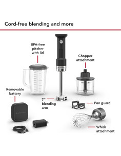 Batidora de Mano Inalámbrica KitchenAid Go 12V con Accesorios 2
