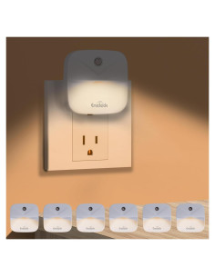 Luz Nocturna LED Enchufada ENETECK 6 Piezas Luz Cálida
