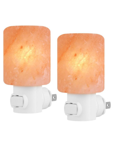 Lámpara de Sal del Himalaya Syntus 2 Piezas Luz Nocturna