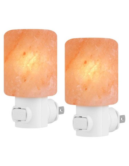Lámpara de Sal del Himalaya Syntus 2 Piezas Luz Nocturna