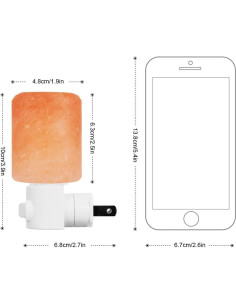 Lámpara de Sal del Himalaya Syntus 2 Piezas Luz Nocturna 2