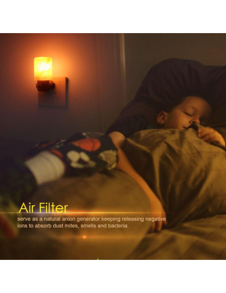 Lámpara de Sal del Himalaya Syntus 2 Piezas Luz Nocturna