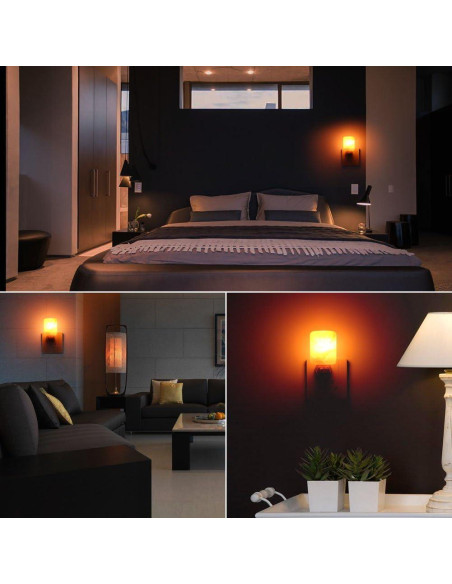 Lámpara de Sal del Himalaya Syntus 2 Piezas Luz Nocturna