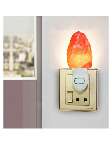 Lámpara de Sal del Himalaya Rosa Spantik - Hecha a Mano, 19.5x15.3cm