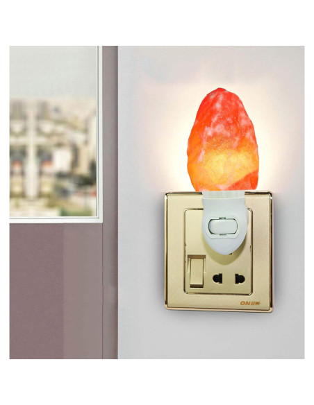 Lámpara de Sal del Himalaya Rosa Spantik - Hecha a Mano, 19.5x15.3cm