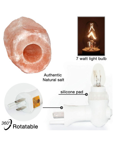 Lámpara de Sal del Himalaya Rosa Spantik - Hecha a Mano, 19.5x15.3cm