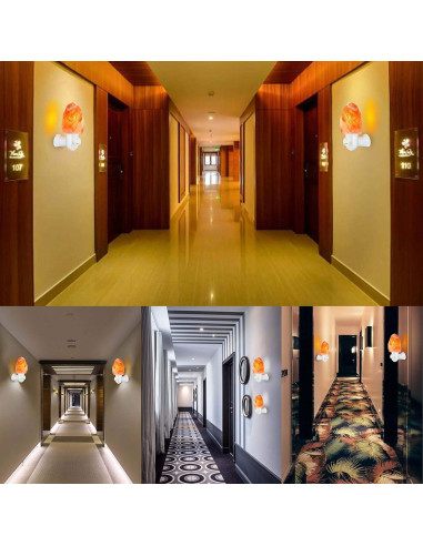 Lámpara de Sal del Himalaya Rosa Spantik - Hecha a Mano, 19.5x15.3cm