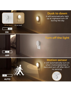 L LOHAS LED Luz Nocturna con Sensor de Movimiento 2 Pack 2