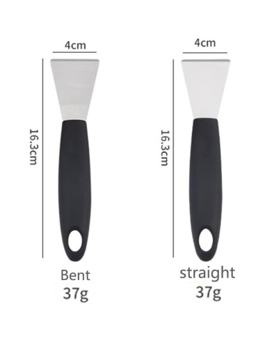 Raspador de Acero Inoxidable 4every 2 Piezas Curva y Recta