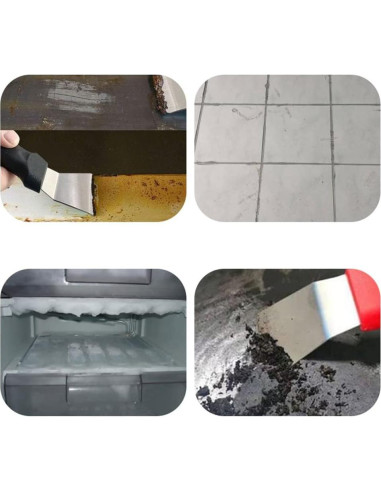 Raspador de Acero Inoxidable 4every 2 Piezas Curva y Recta