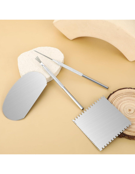 4 Herramientas de Escultura de Arcilla Styquenzer Acero Inoxidable