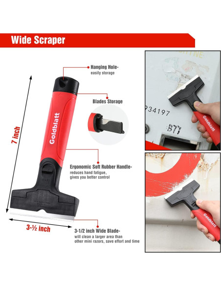 Raspador de Cuchilla Goldblatt con 20 Cuchillas 8,89 cm