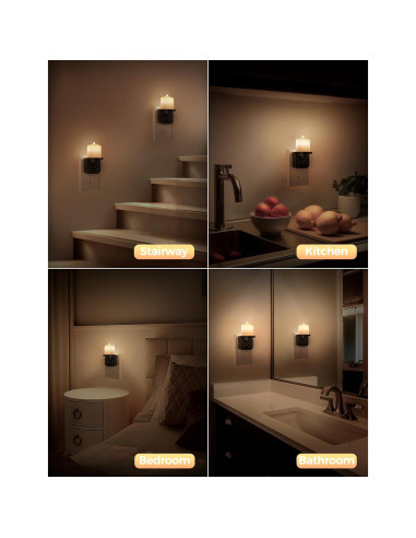 Luz Nocturna LED Briignite Enchufable 2 Piezas 100LM