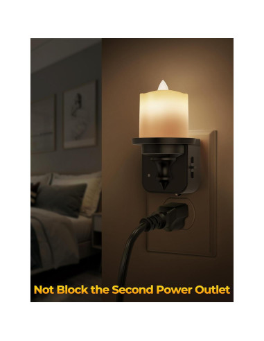 Luz Nocturna LED Briignite Enchufable 2 Piezas 100LM