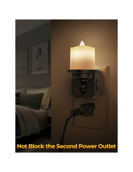 Luz Nocturna LED Briignite Enchufable 2 Piezas 100LM