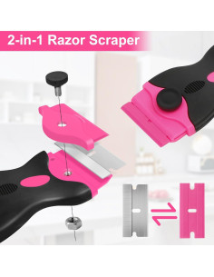 Raspador de Cuchillas 2-en-1 THINKWORK Rosa - 2 Piezas 2