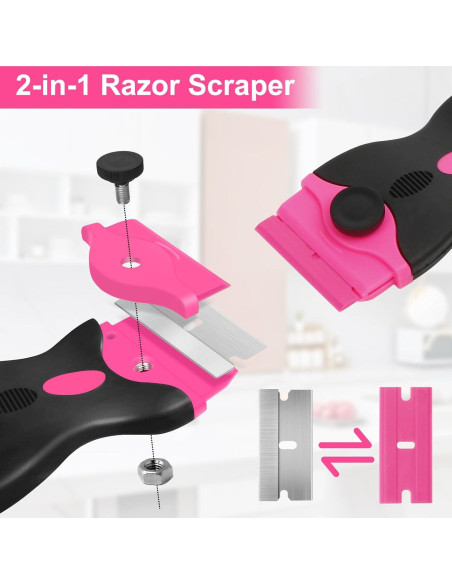 Raspador de Cuchillas 2-en-1 THINKWORK Rosa - 2 Piezas